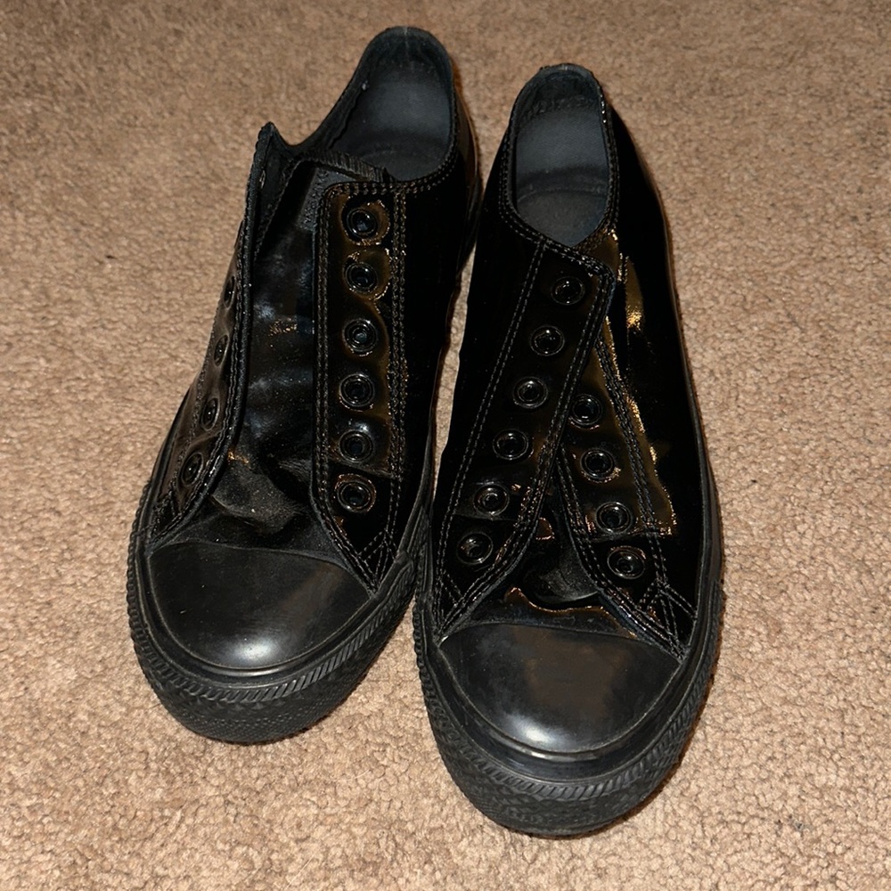 Patent Leather all Black Converse